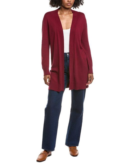 Hannah Rose Red Relaxed Cashmere-Blend Duster