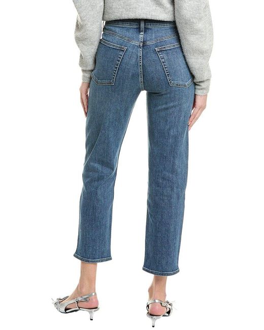 Rag & Bone Blue Hattie Medium Wash Jewels Ankle Straight Jean