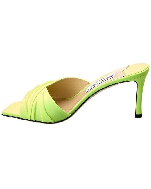 Jimmy Choo Yellow Basil 75 Jersey Mule