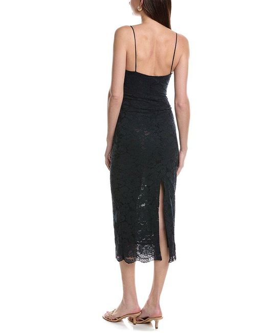 Moonsea Black Lace Maxi Dress