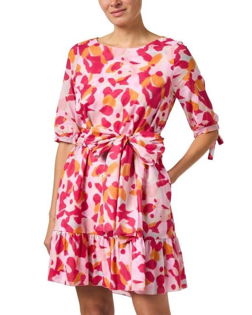 ROSSO35 Tiered Cotton Dress Mini Dress