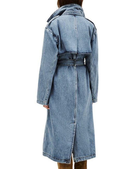 Ba&sh Blue Tresca Trench Coat