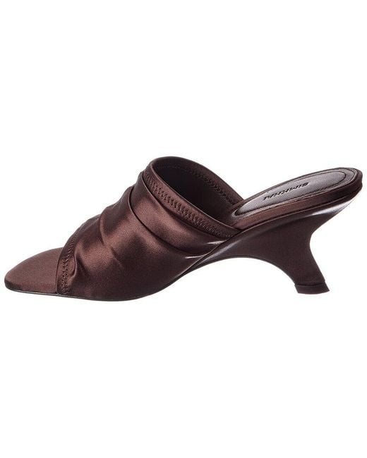 Jonathan Simkhai Brown Shadow Satin Mule