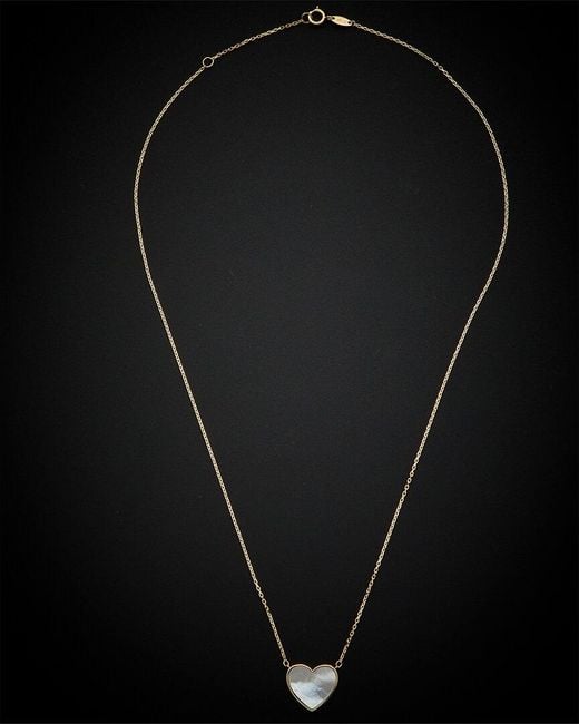 Italian Gold Black 14k Heart Pendant Necklace