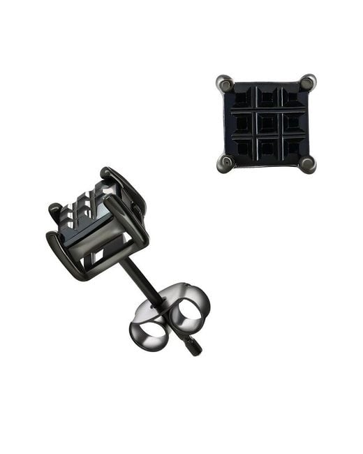 Donatello Gian Black Stud Earrings