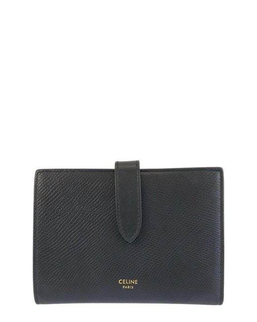 Céline Black Medium Strap Wallet (authentic Pre-loved)