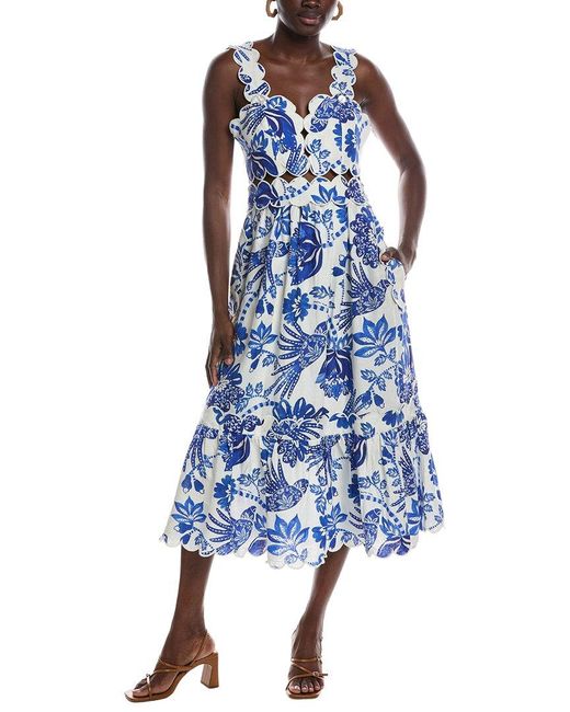 Farm Rio Blue Midi Dress