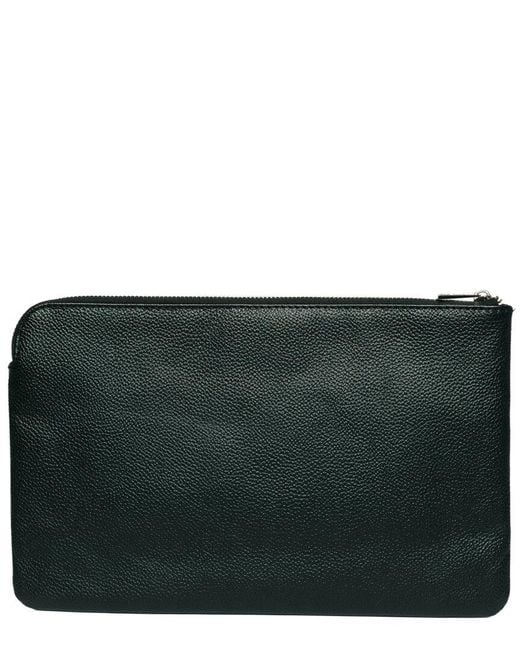 Zadig & Voltaire Black Uma Wings Grained Leather Pouch
