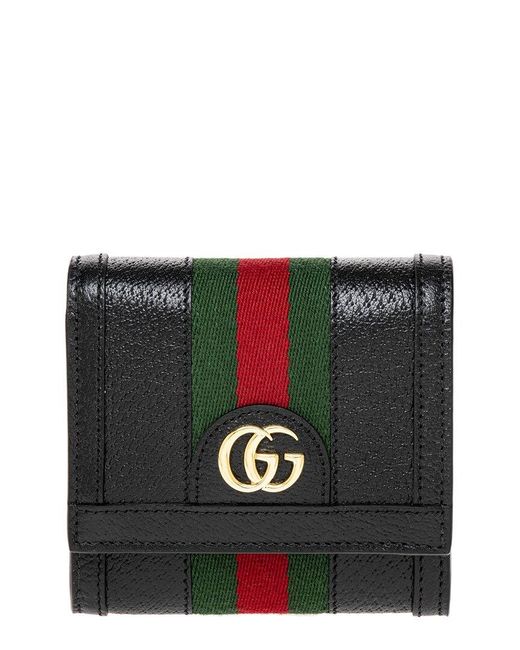Gucci Black Ophidia Leather French Wallet