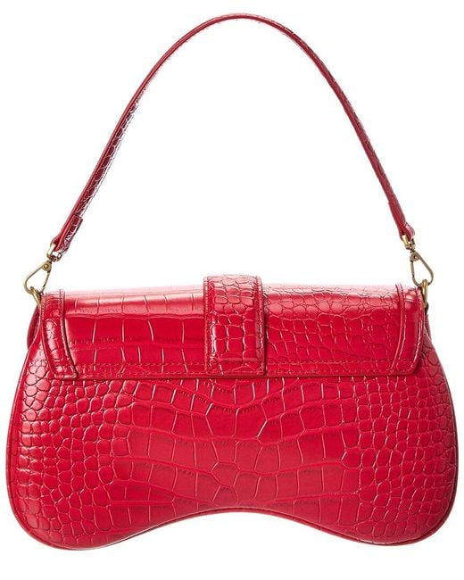 Just Cavalli Red Iconic Snakes Shoulder Bag
