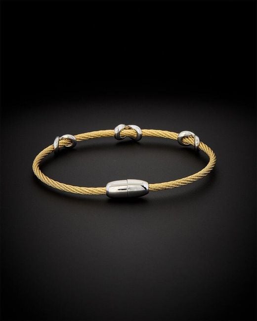 Juvell Black 18k Plated Cz Twisted Mesh Bangle Bracelet