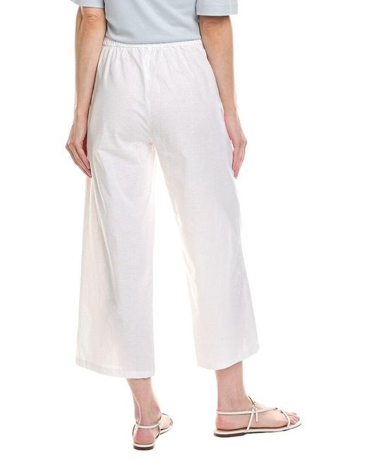 Stella Parker White Pamela Linen-Blend Pant