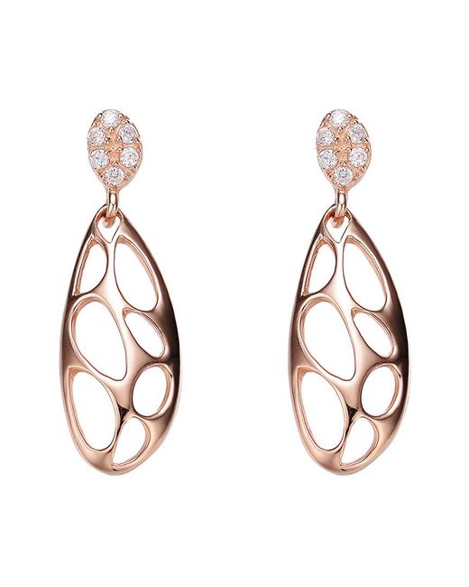 Genevive Jewelry Metallic 18k Rose Gold Vermeil Earrings