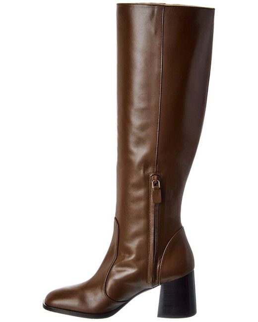 Stuart Weitzman Brown Nola Leather Knee-High Boot