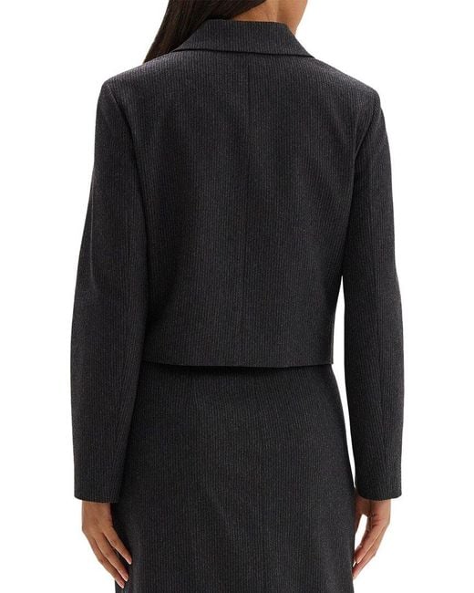 Theory Black Short Flannel Jacket