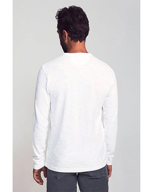 Faherty Brand White Surf Stripe T-shirt for men
