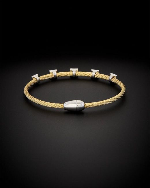 Juvell Black 18k Plated Cz Twisted Mesh Bangle Bracelet