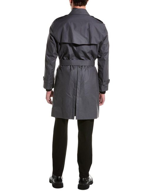 Burberry Gray Short Trench Coat for men
