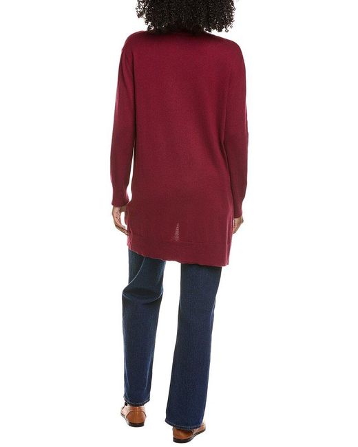 Hannah Rose Red Relaxed Cashmere-Blend Duster