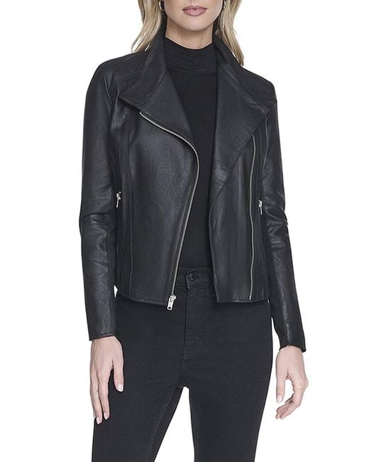 Andrew Marc Black Felix Leather Coat