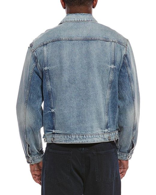 FRAME Blue Vintage Wash Denim Jacket for men