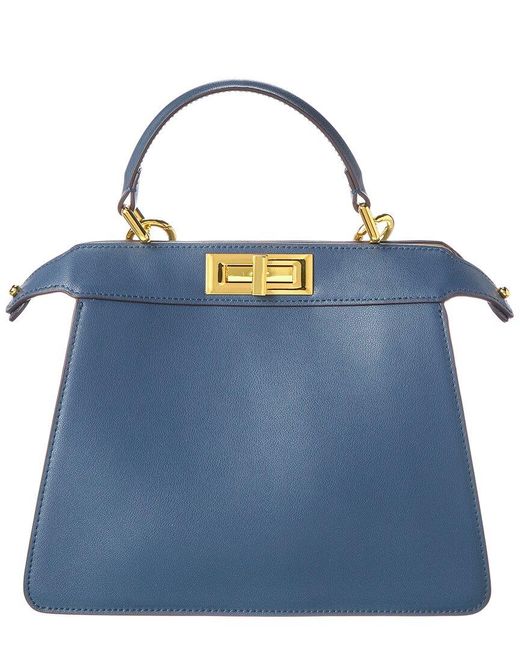 Tiffany & Fred Paris Blue Smooth Nappa Leather Satchel