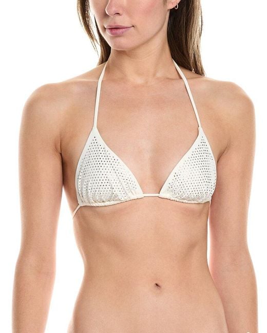 WeWoreWhat Natural Triangle Bikini Top