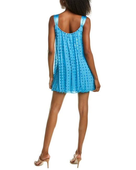 Issue New York Blue Silk Shift Dress