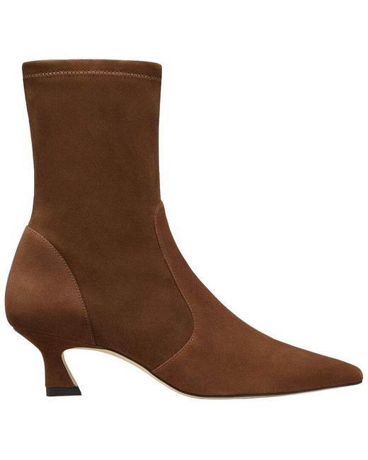 Stuart Weitzman Brown Vinnie Suede Bootie 50