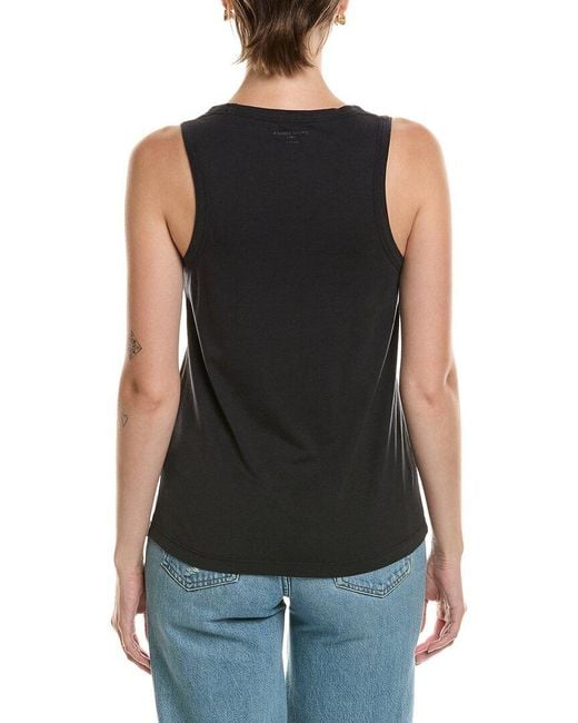 Officine Generale Black Tatia Pigment Dye Knit Tank Top