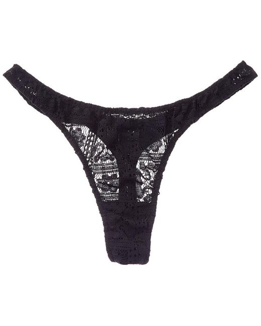 Only Hearts Black Lisbon Lace Thong