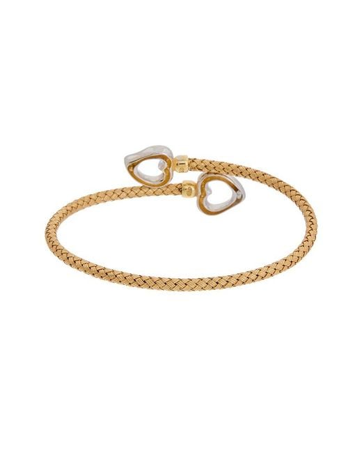 Meshmerise Metallic 18K Over 0.20 Ct. Tw. Diamond Mesh Bangle Bracelet