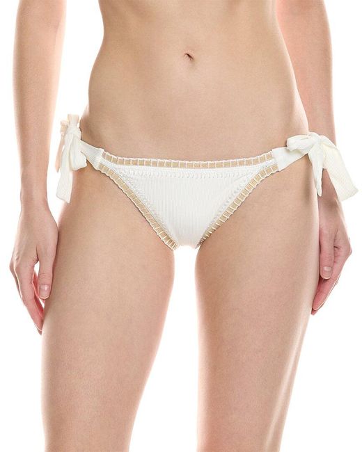 Platinum inspired by Solange Ferrarini White Tie Side Bikini Bottom