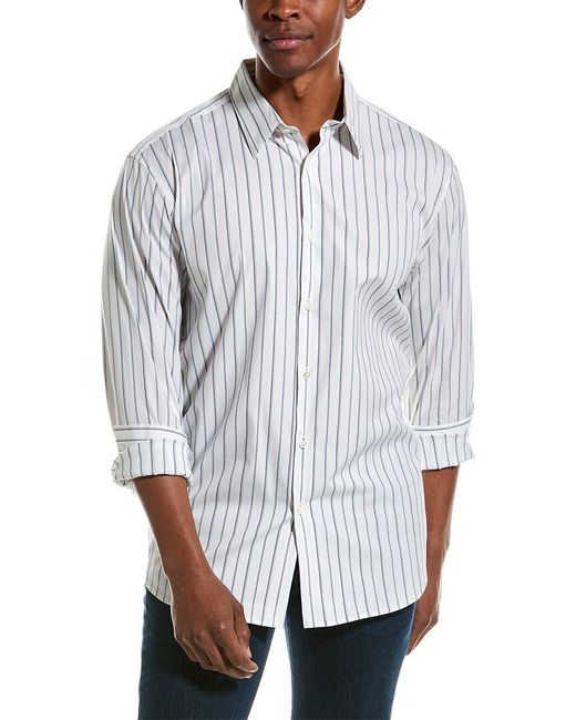 Theory White Irving Woven Shirt for men