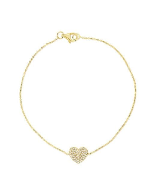 Sabrina Designs Metallic 14K 0.17 Ct. Tw. Diamond Heart Bracelet