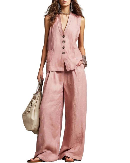 AUGUST 1987 Pink Top & Pant Set