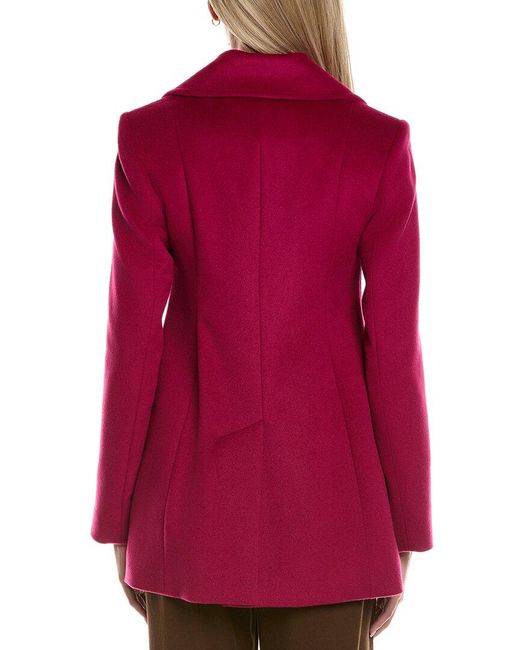Fleurette Red Wool-Blend Coat