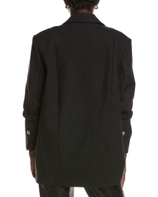 Ganni Black Suiting Oversized Blazer