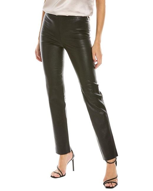 Walter Baker Karina Leather Pant in Black (Green) | Lyst Canada