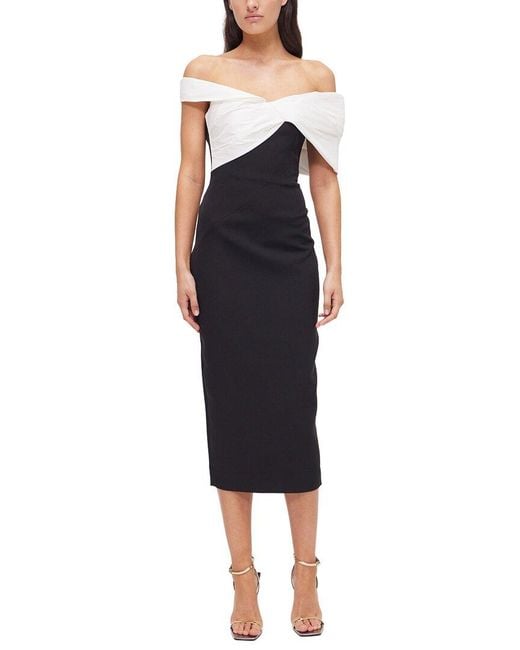 Rachel Gilbert Blue Kace Column Gown