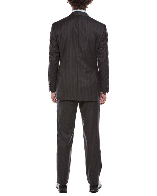 Canali Black 2Pc Wool Suit for men
