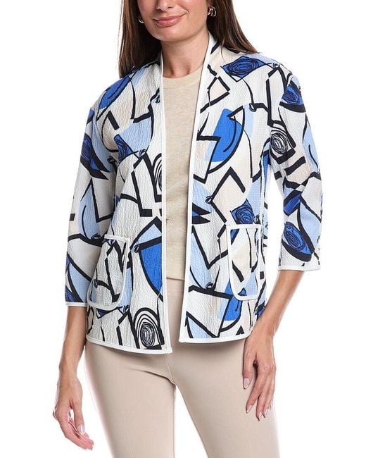 Joseph Ribkoff Blue Textured Jacket