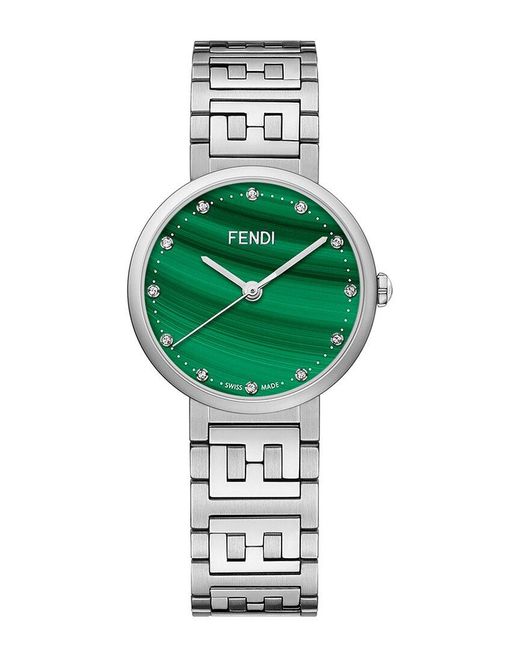 Fendi Green Forever Diamond Watch