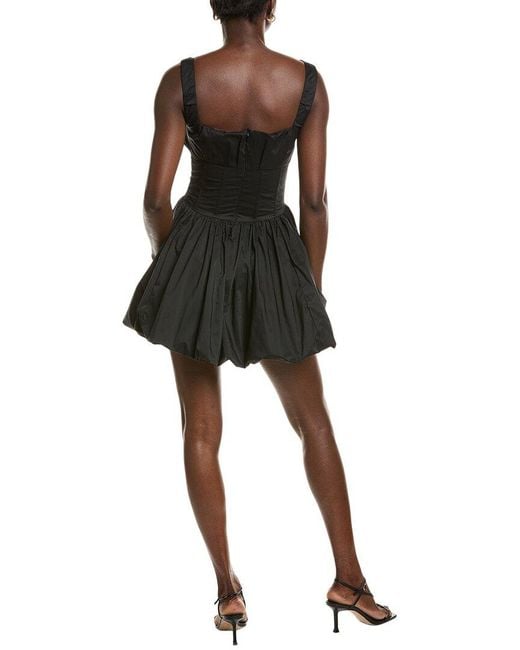 IPPONELLI Black Gathered Corset Mini Dress