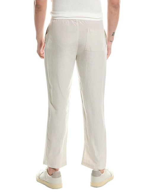 Onia Gray Air Linen-blend Pull-on Pant for men