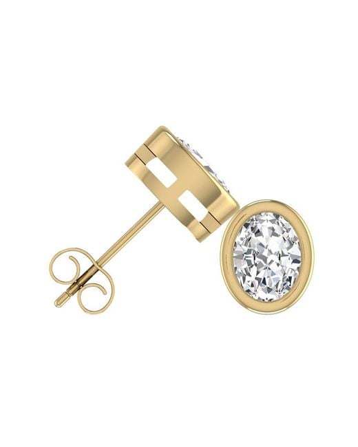 Lab Grown Diamonds Metallic 14k 1.00 Ct. Tw. Lab Grown Diamond Earrings