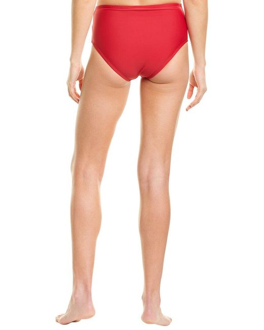 ANDREA IYAMAH Red Maven High-waist Bikini Bottom