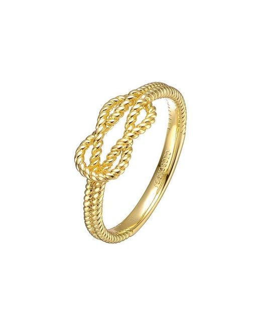 Rachel Glauber Metallic 14k Plated Love Ring