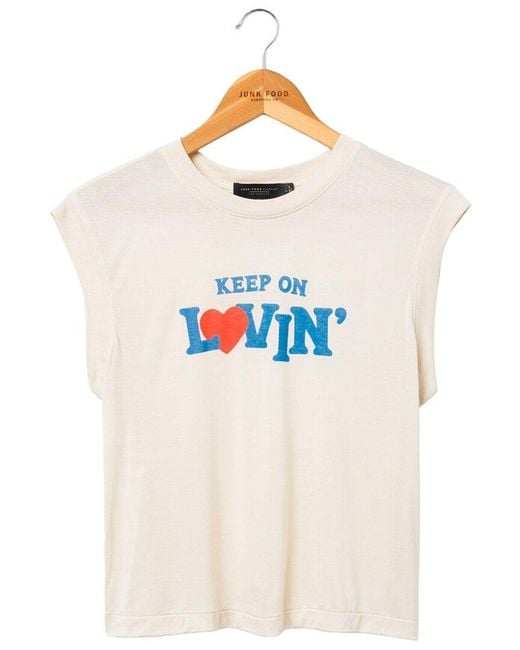 Junk Food White Vintage Slim Fit Tissue Tank