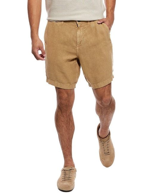 John Varvatos Natural Johnny Flat Front Linen-Blend Short for men